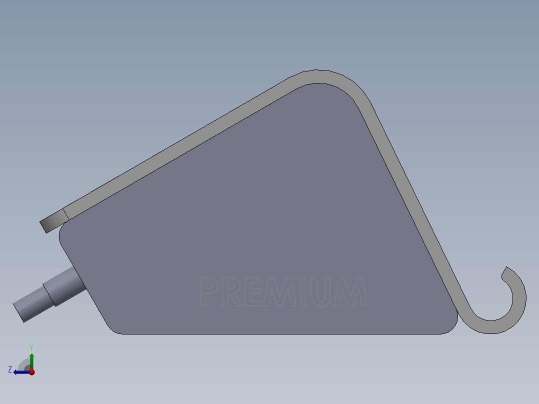 usb集线器3d设计14右视图