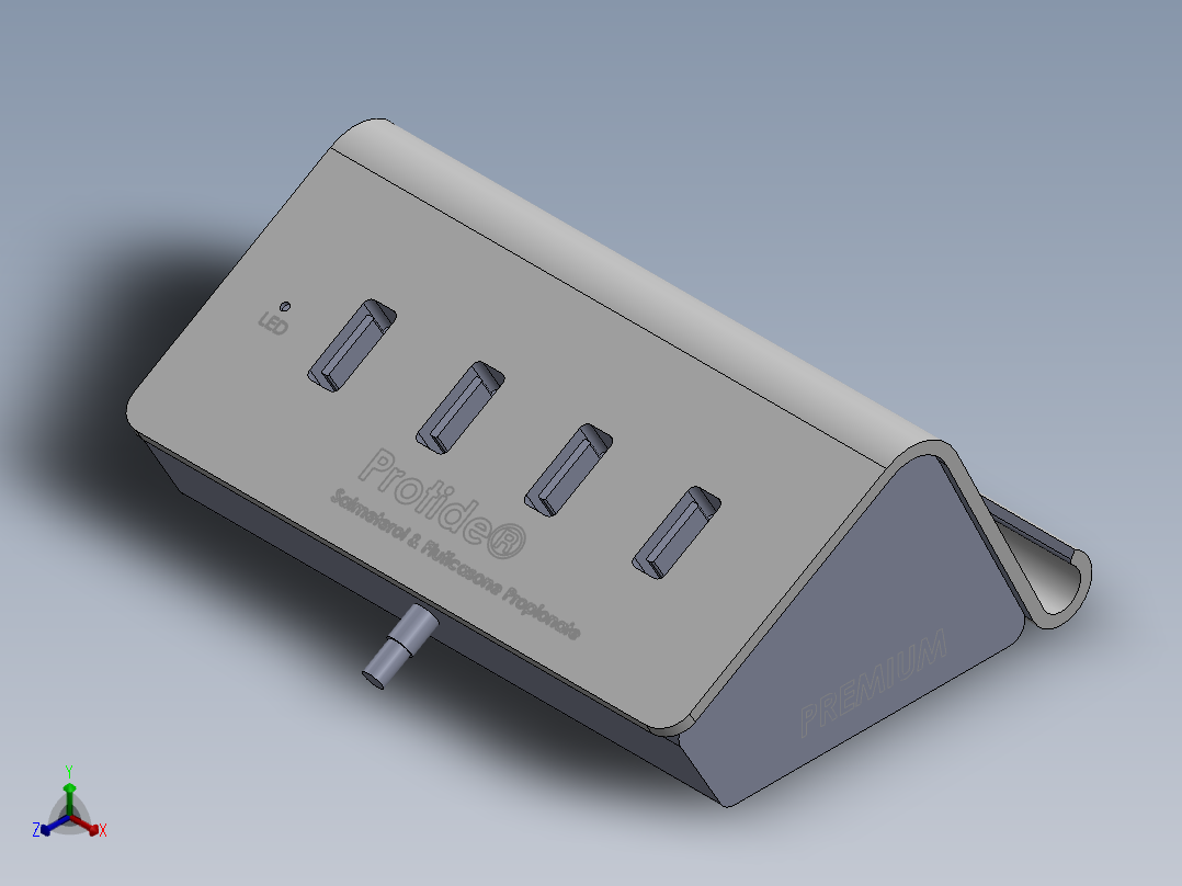 usb集线器3d设计14正等轴测图