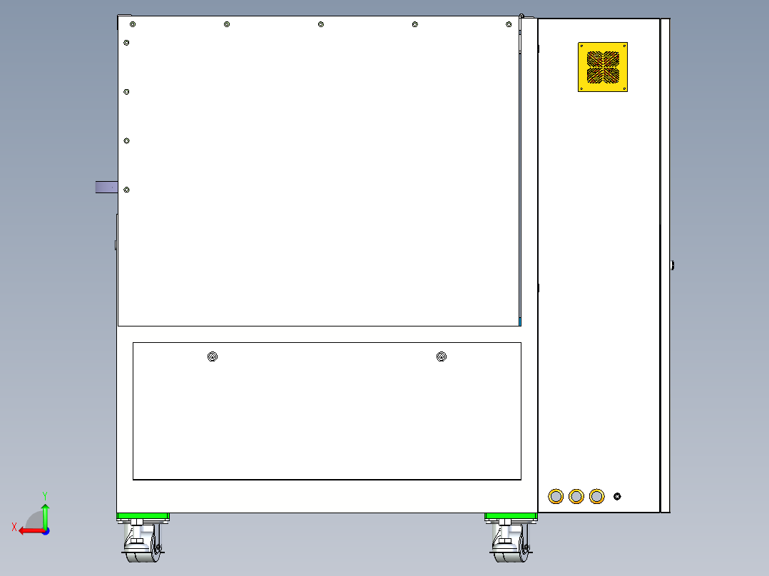 非标装配设备外框总成设计后视图