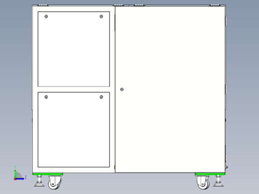 非标装配设备外框总成设计左视缩略图