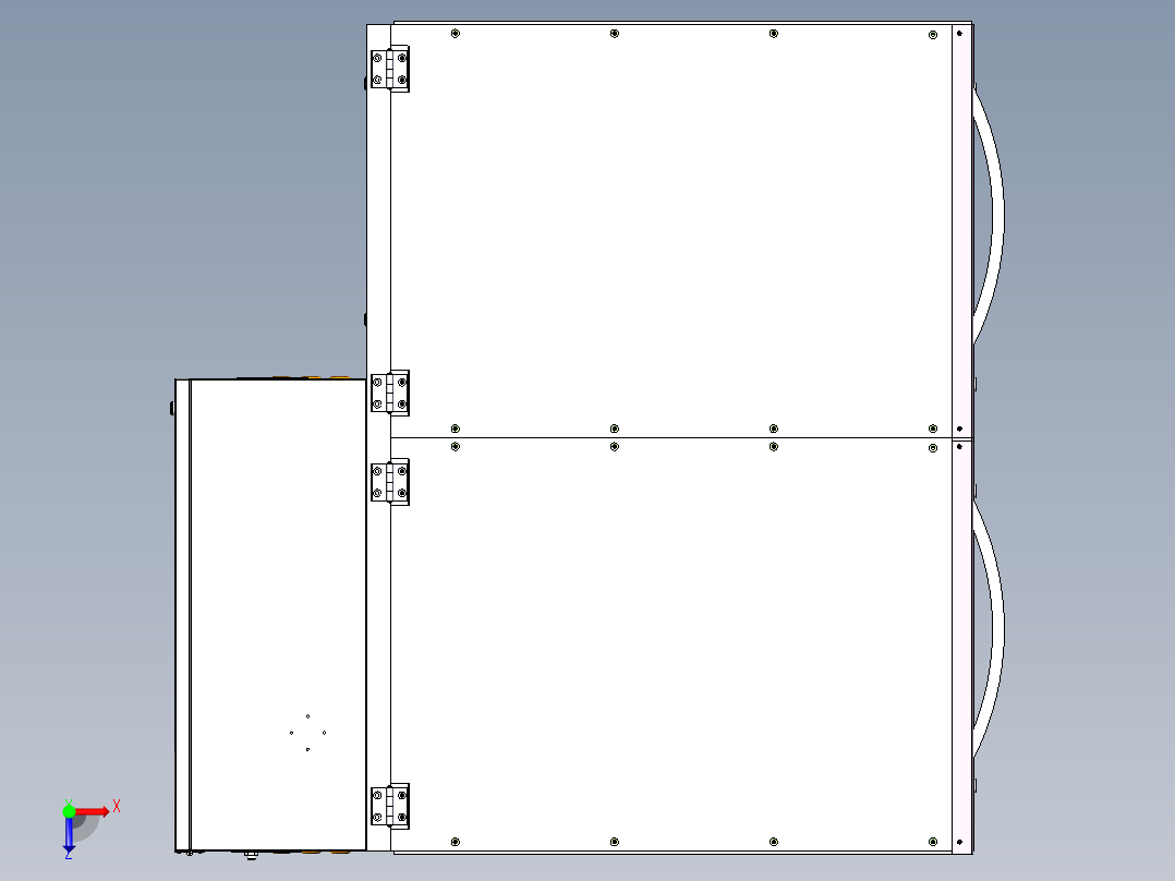 非标装配设备外框总成设计俯视图