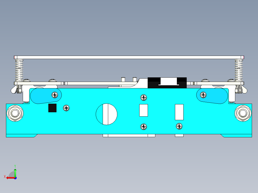 伺服平移机构设计后视图