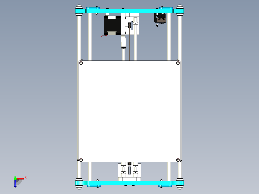 伺服平移机构设计俯视图