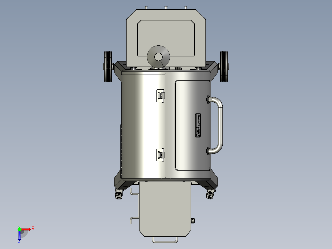 庭院别墅木炭烧烤架俯视图