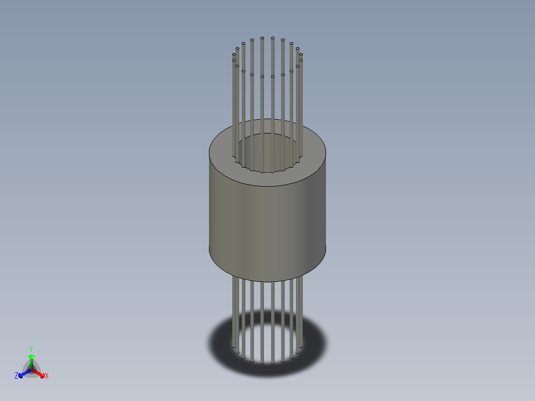 烧水壶盖自动检测设备设计-导电旋转环正等轴测图