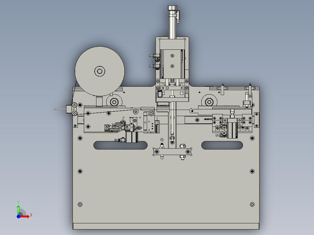 MA02804-03贴尾胶机构前视图