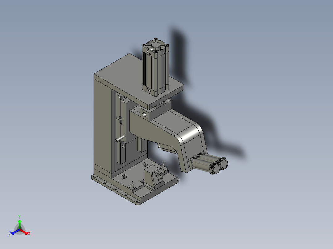 冲孔机装配体正等轴测图