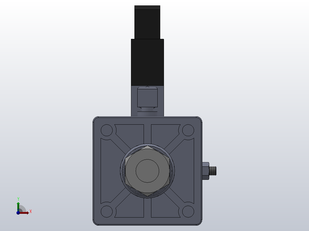 10A-5V系列无给油润滑气缸(通电时推式)[10A-5 SD 80 B 300 SD]前视图