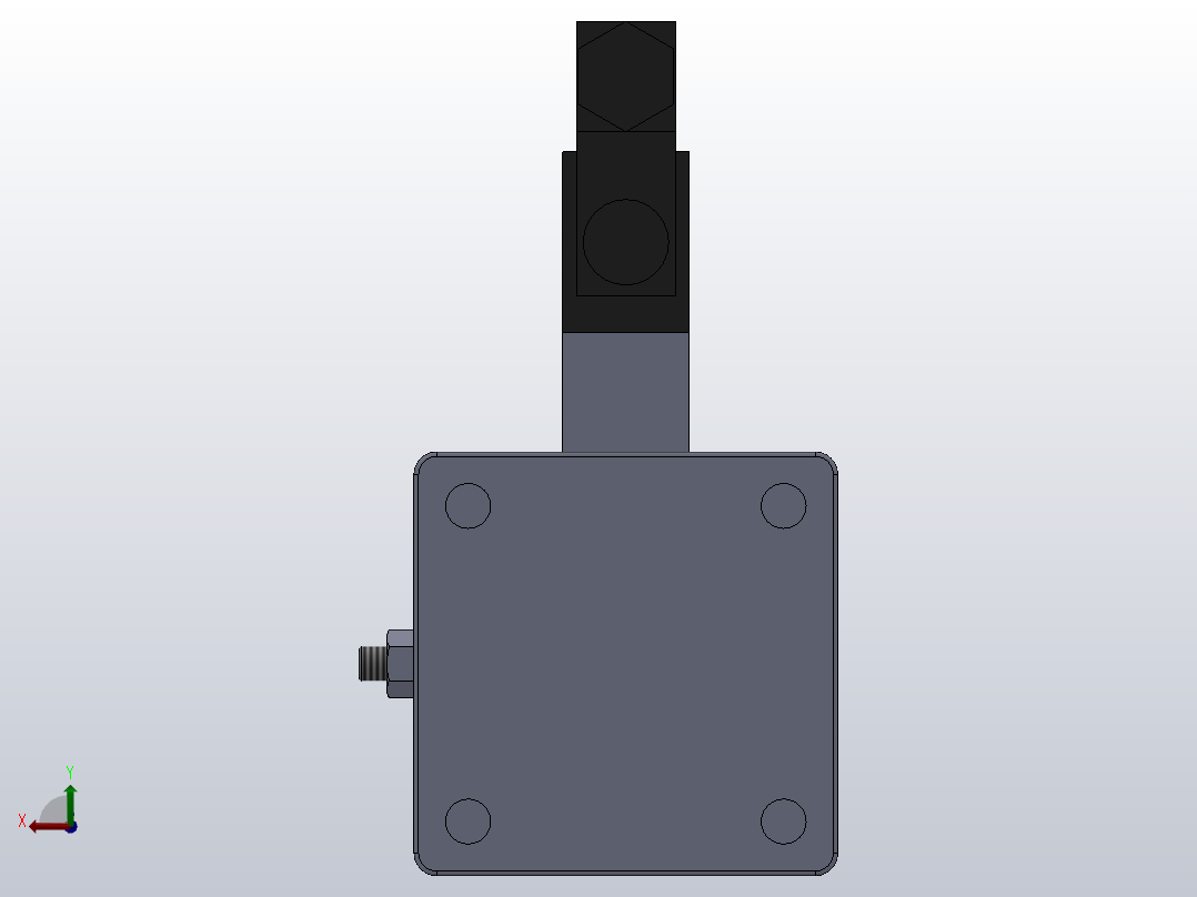 10A-5V系列无给油润滑气缸(通电时推式)[10A-5 SD 80 B 300 SD]后视图