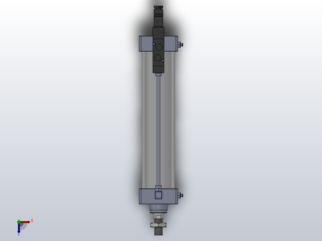 10A-5V系列无给油润滑气缸(通电时推式)[10A-5 SD 80 B 300 SD]俯视图
