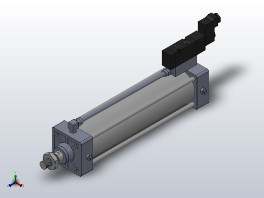 10A-5V系列无给油润滑气缸(通电时推式)[10A-5 SD 80 B 300 SD]正等轴测缩略图