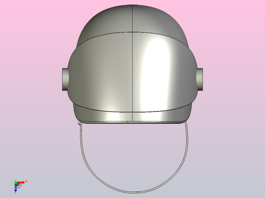 恒力张紧头盔俯视图