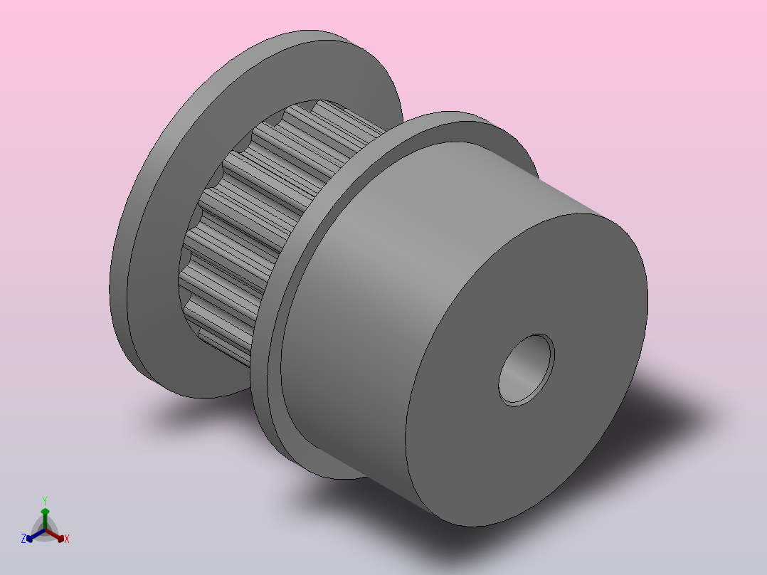 大凸缘型梯形齿同步带轮MXL型_SMXLCC-18-019-dc3-A主视图