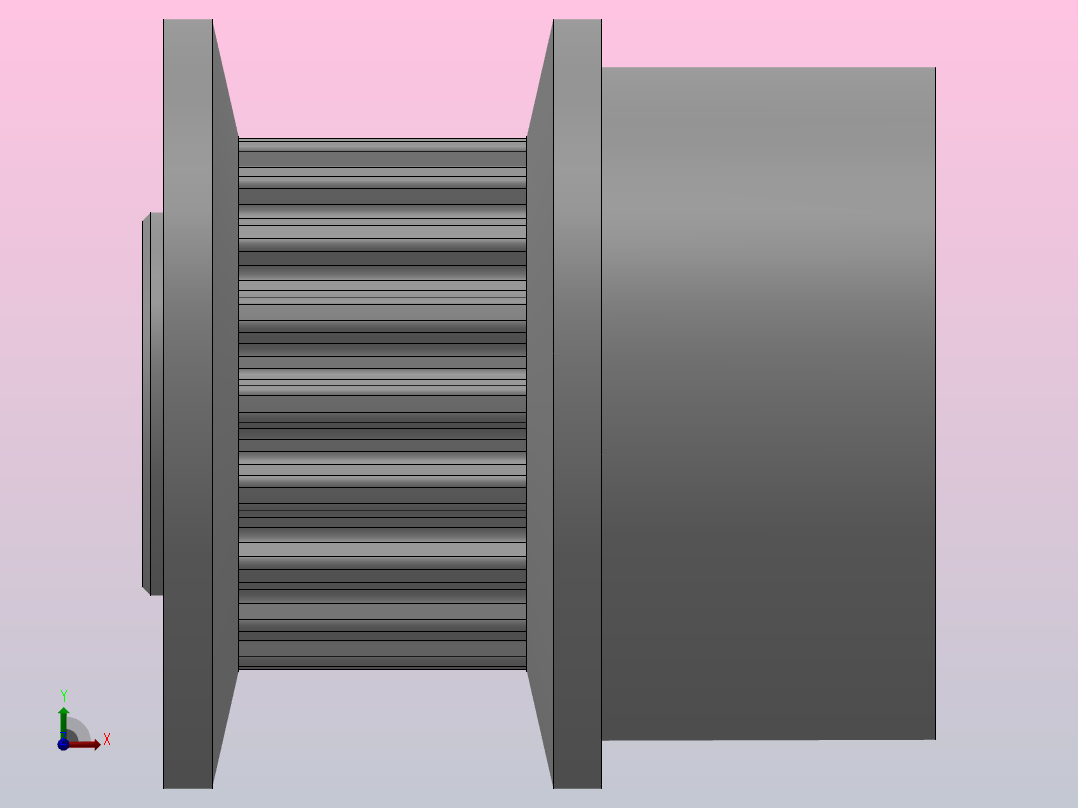 大凸缘型梯形齿同步带轮MXL型_SMXLCC-18-019-dc3-A前视图