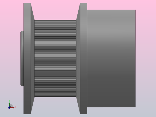 大凸缘型梯形齿同步带轮MXL型_SMXLCC-18-019-dc3-A前视缩略图