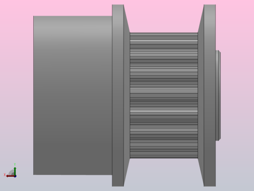 大凸缘型梯形齿同步带轮MXL型_SMXLCC-18-019-dc3-A后视缩略图