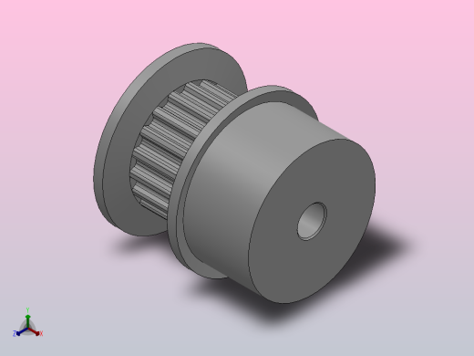 大凸缘型梯形齿同步带轮MXL型_SMXLCC-18-019-dc3-A正等轴测缩略图