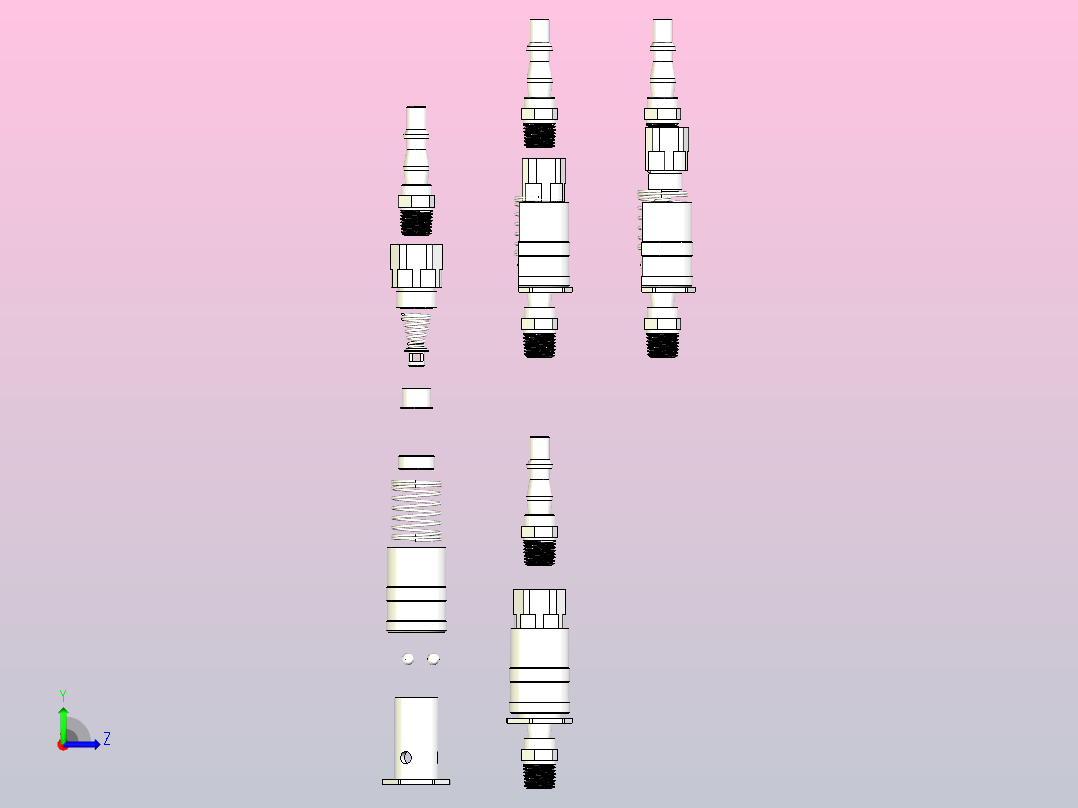 1-4 BSPT气动航空联轴器左视图