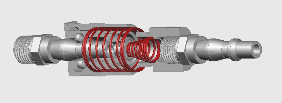 1-4 BSPT气动航空联轴器