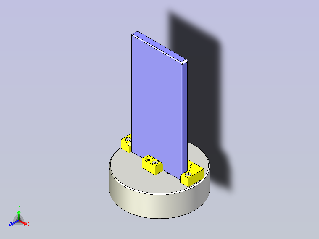 一种简单构成旋转托盘3D图纸主视图