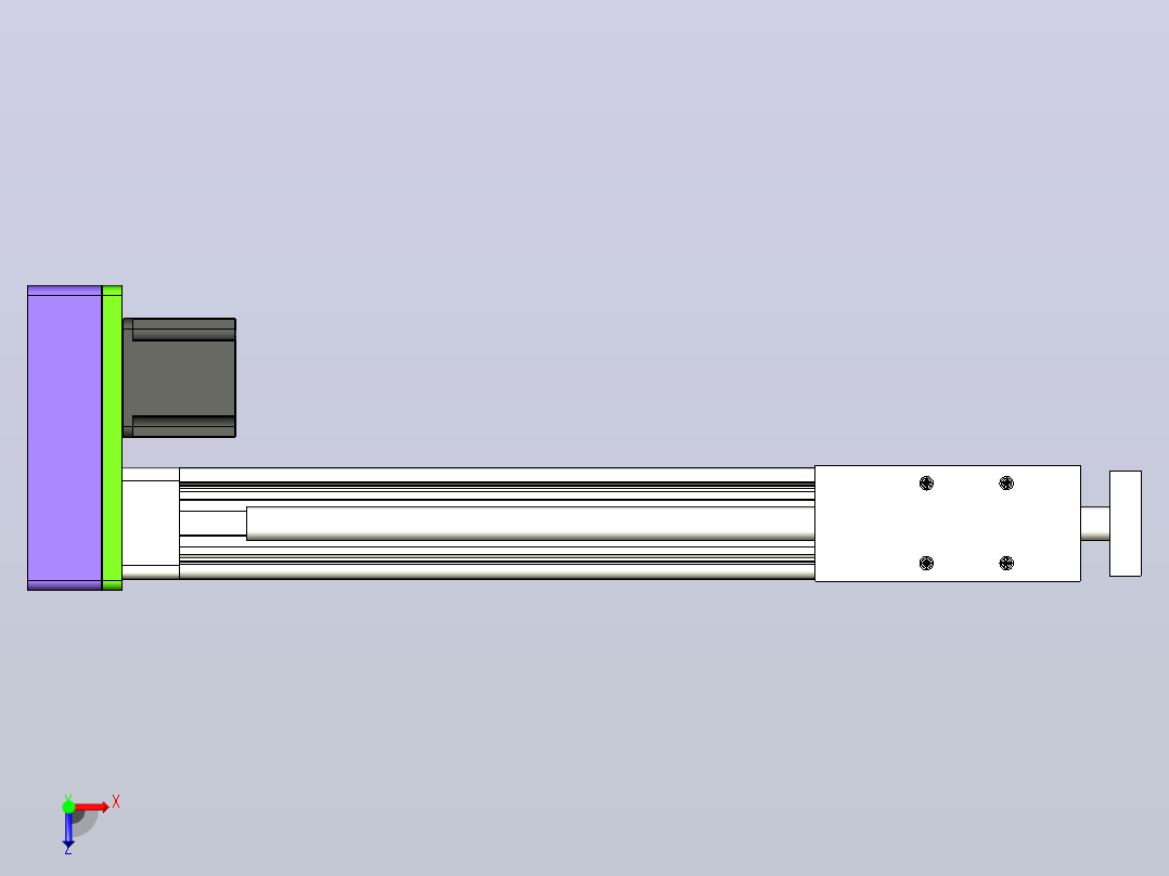 RKD40-250-P-DX-57步进-B3折返电动缸俯视图