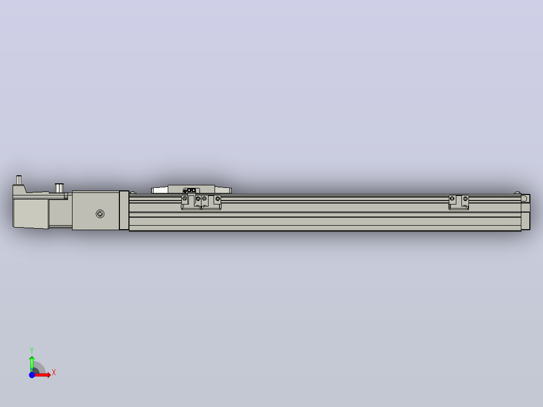 GTH4-L#-300-BC-M05-C3 GTH4内嵌式螺杆滑台 电机直连 TOYO模组滑台电缸前视图