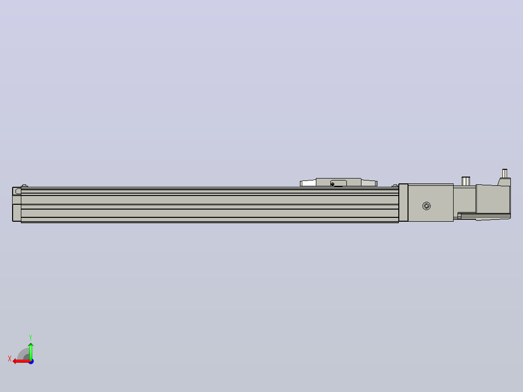 GTH4-L#-300-BC-M05-C3 GTH4内嵌式螺杆滑台 电机直连 TOYO模组滑台电缸后视图