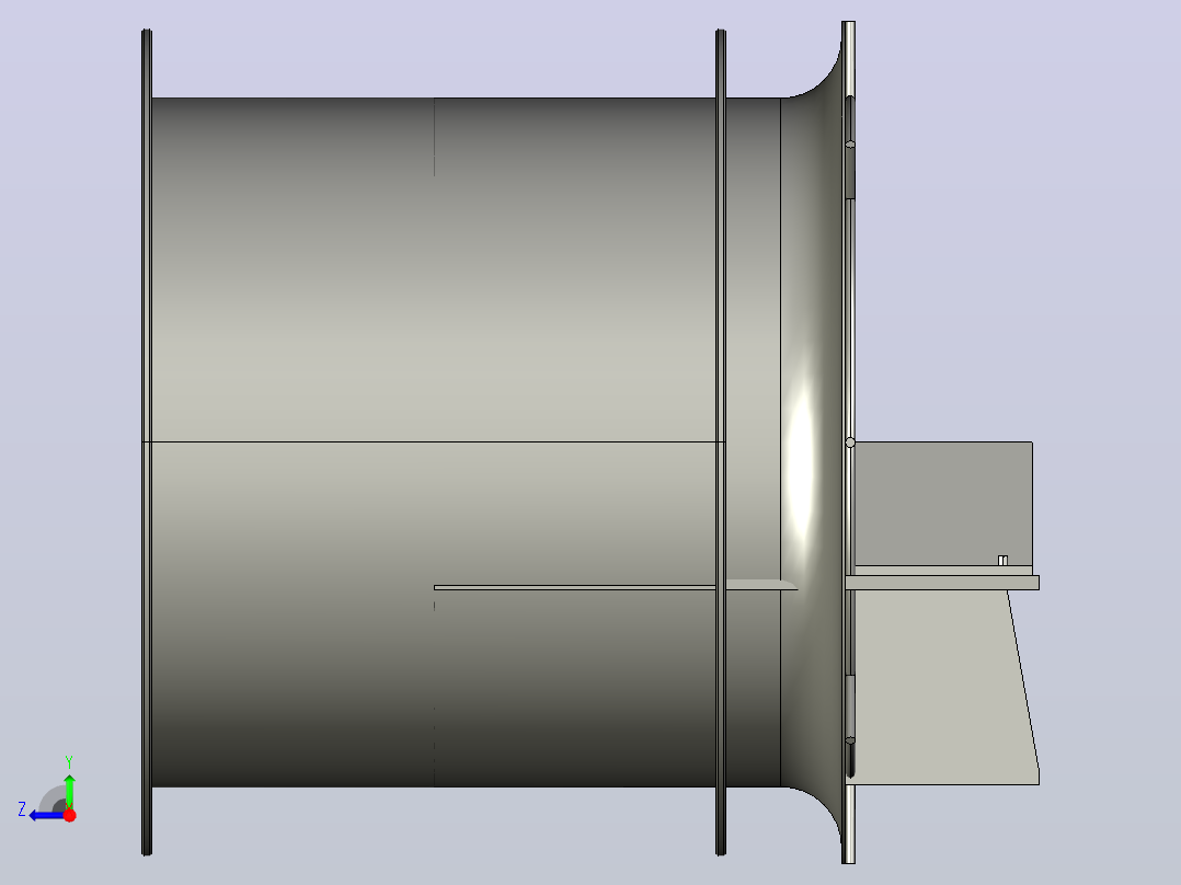 SF系列管道轴流通风机[2G]右视图