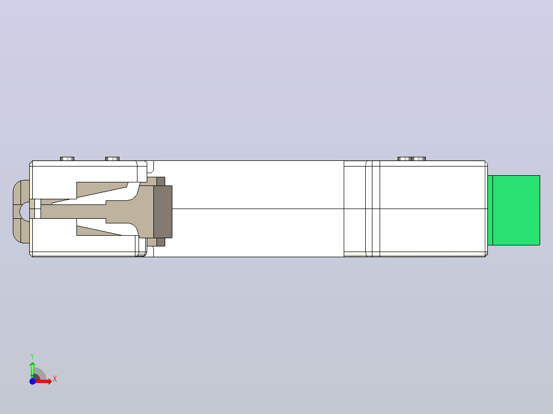 NU5-II-F 20-40-65 1P电涌保护器三维模型202307前视图