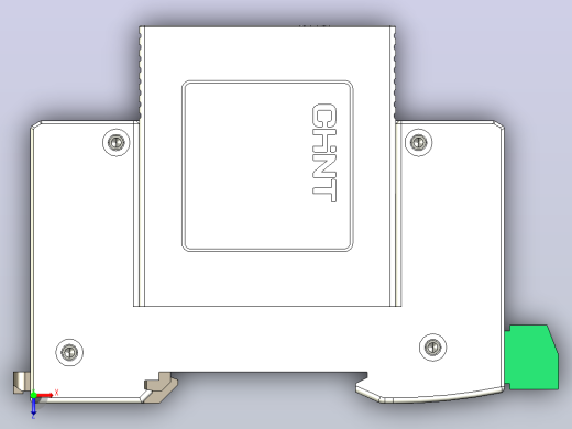 NU5-II-F 20-40-65 1P电涌保护器三维模型202307俯视缩略图