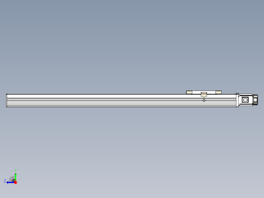滚珠丝杠直线轴带导轨全封闭TPA-HCR-220D-3210C-L1500-M-C-P1K-N3右视图