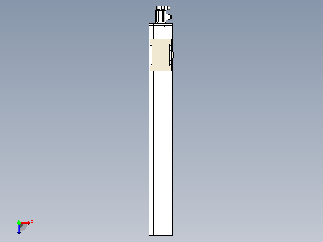 滚珠丝杠直线轴带导轨全封闭TPA-HCR-220D-3210C-L1500-M-C-P1K-N3俯视图