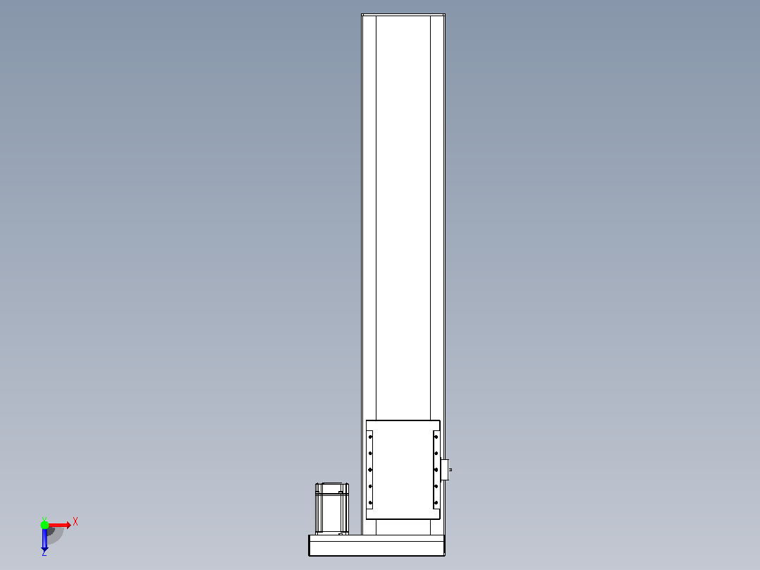 滚珠丝杠直线轴带导轨全封闭TPA-HCR-202D-2510C-L950-ML-Y-P75-N3俯视图