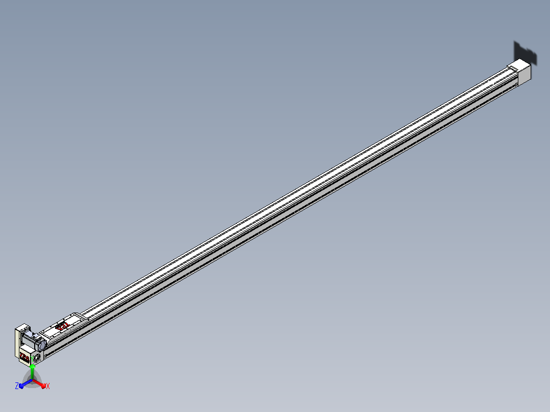 伺服电机集成皮带传动直线执行器TPA-OCB-80-140-L2950-LU-P40-N3主视图