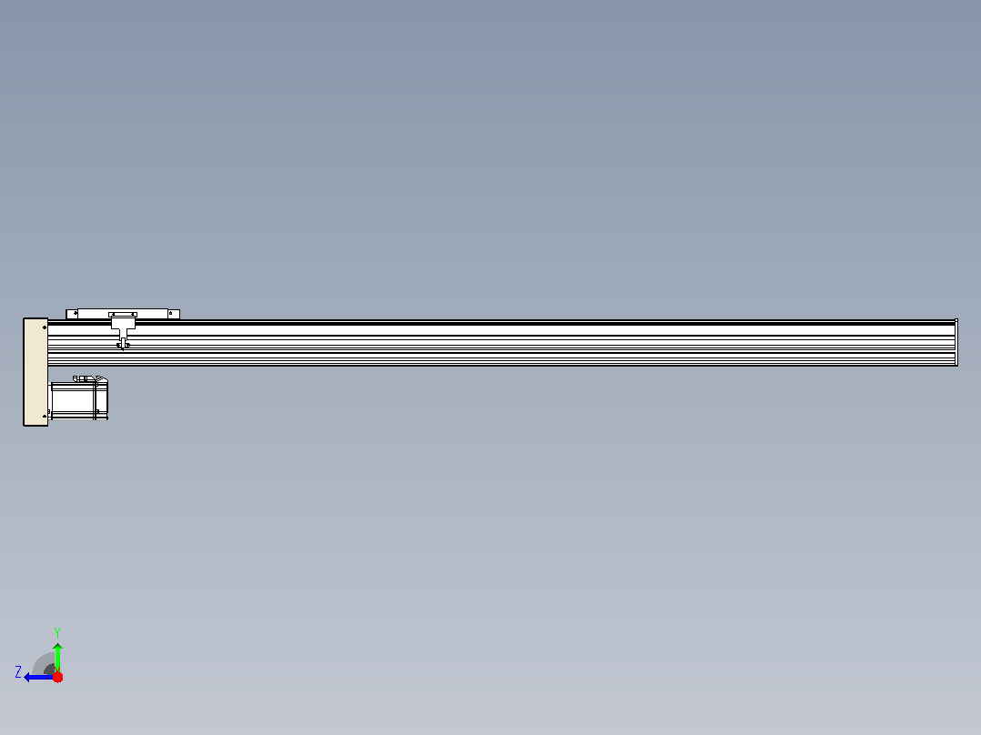 滚珠丝杠直线轴带导轨全封闭TPA-HCR-202D-2510C-L1600-MP-C-P75-N3右视图