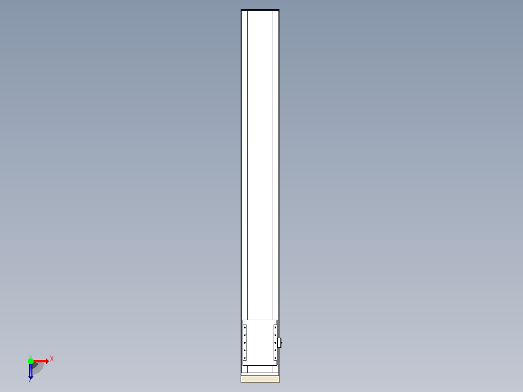 滚珠丝杠直线轴带导轨全封闭TPA-HCR-202D-2510C-L1600-MP-C-P75-N3俯视图