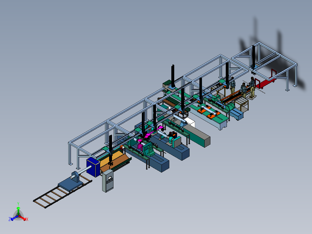 自动托辊生产流水线（UG）