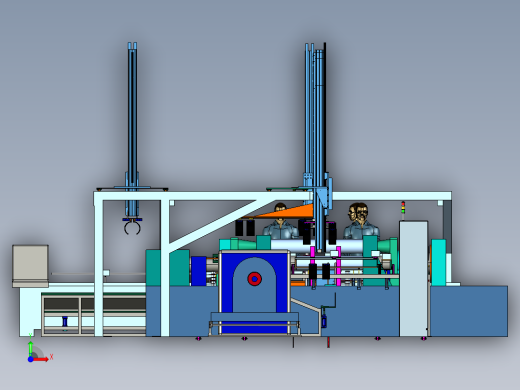 自动托辊生产流水线（UG）前视缩略图