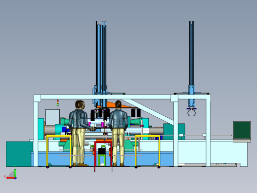 自动托辊生产流水线（UG）后视缩略图