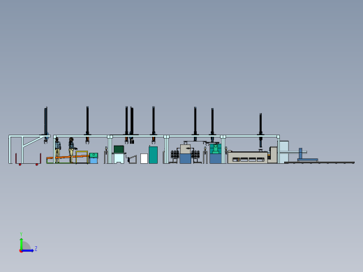 自动托辊生产流水线（UG）左视缩略图
