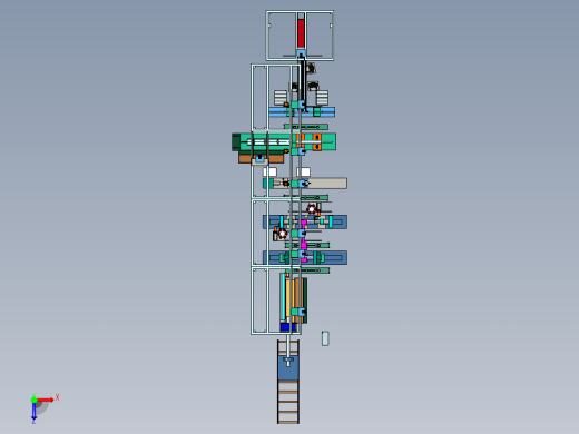 自动托辊生产流水线（UG）俯视缩略图