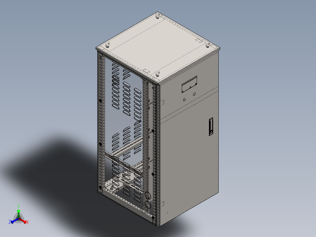 变压器机柜（详细特征）正等轴测图