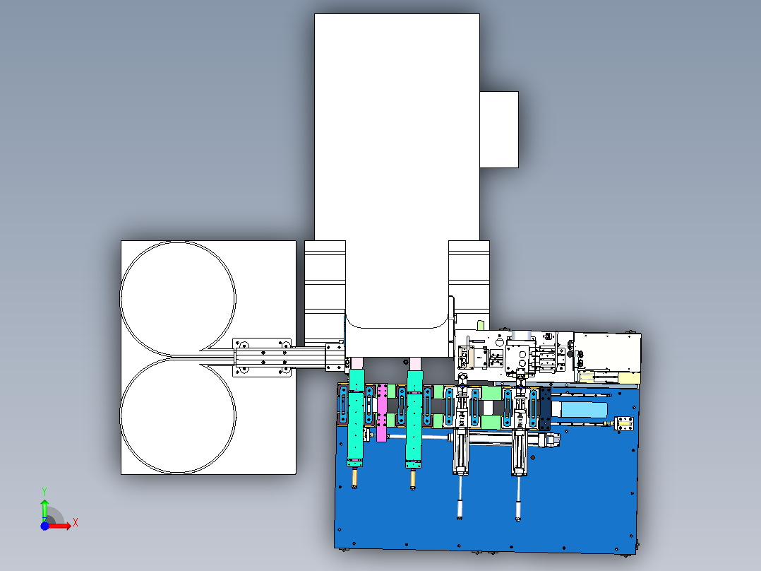 挤压-车削成型机（整机）前视图