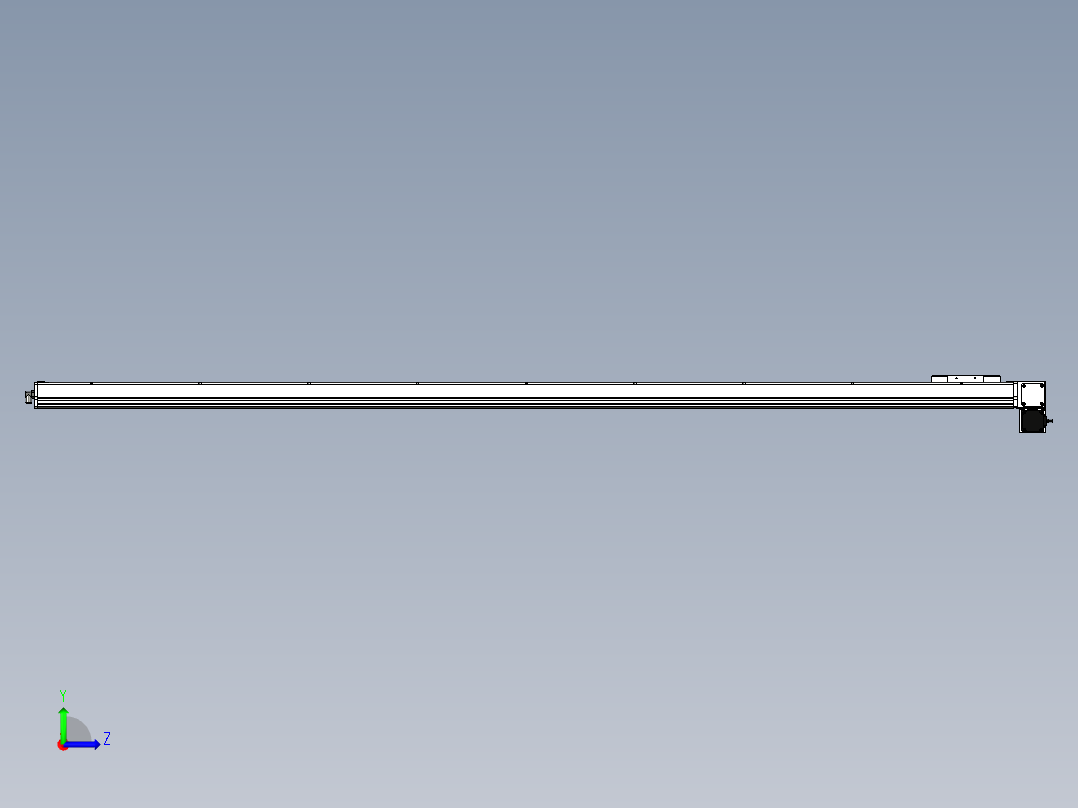 Toyo东佑达直线模组-ECB14-2400-RD左视图