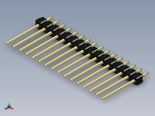 彩色公头100mil（2.54mm）系列-DS1021_black_1x16p_100mil_Type5_rev1.0