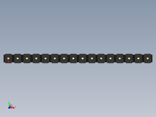 彩色公头100mil（2.54mm）系列-DS1021_black_1x16p_100mil_Type5_rev1.0前视缩略图