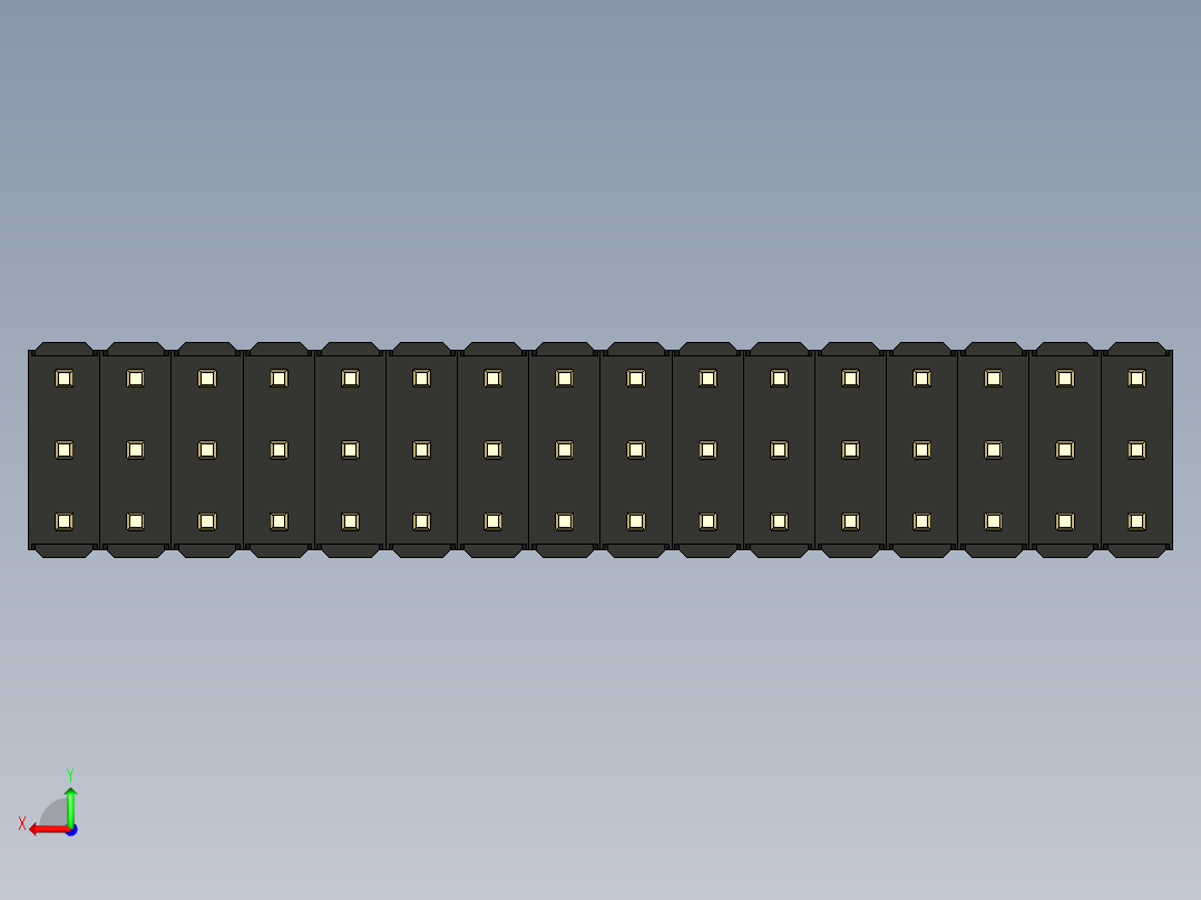 彩色公头100mil（2.54mm）系列-DS1021_black_3x16p_100mil_Type43_rev1.0后视图