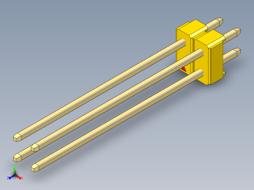 彩色公头100mil（2.54mm）系列-DS1021_yellow_2x02p_100mil_Type43_rev1.0