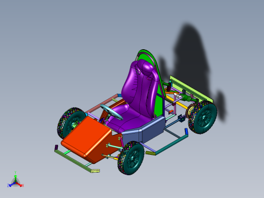 单人全包围飘逸竞技卡丁车