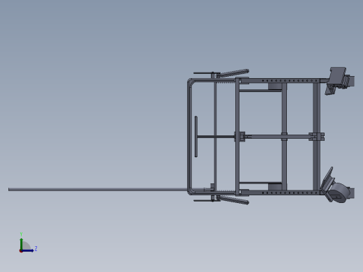 JX369-救护担架车的设计【含三维SolidWorks+文档】左视缩略图